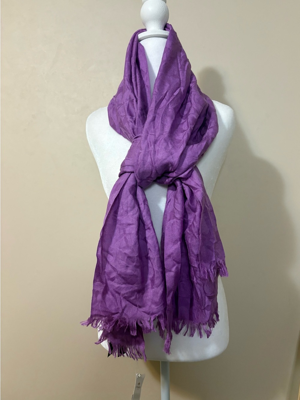 COACH Purple Women's Fashion Scarf - Lightweight Stylish Wrap